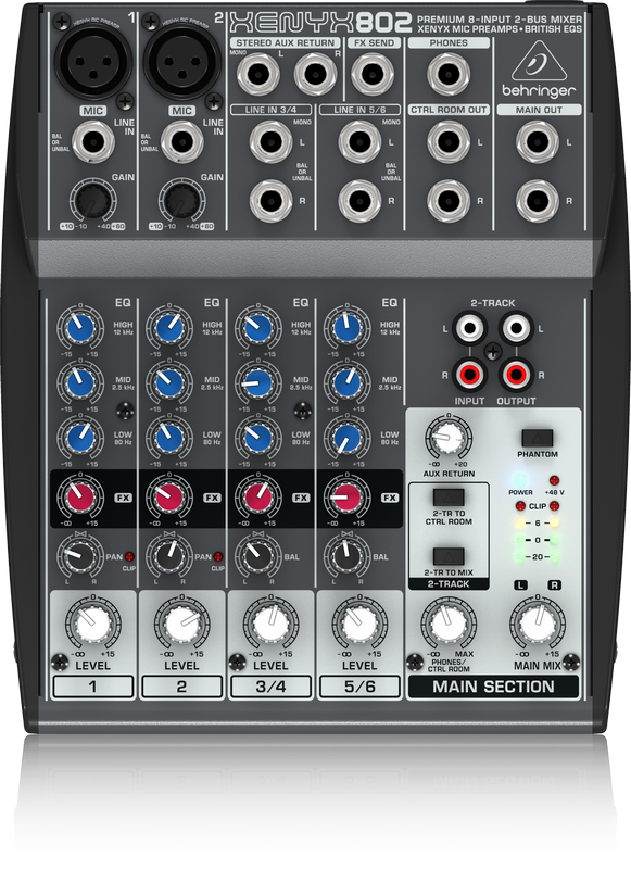 how do i setup behringer xenyx q802usb mixer